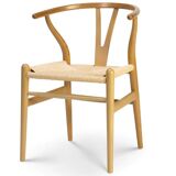 LIV Scandinavian chair in natural wood and rope