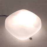 Ceiling light, square wall lamp in opaline, mid-20th century.