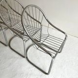 4 chairs in the style of Gastone Rinaldi