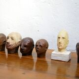 Terracotta head sculpture