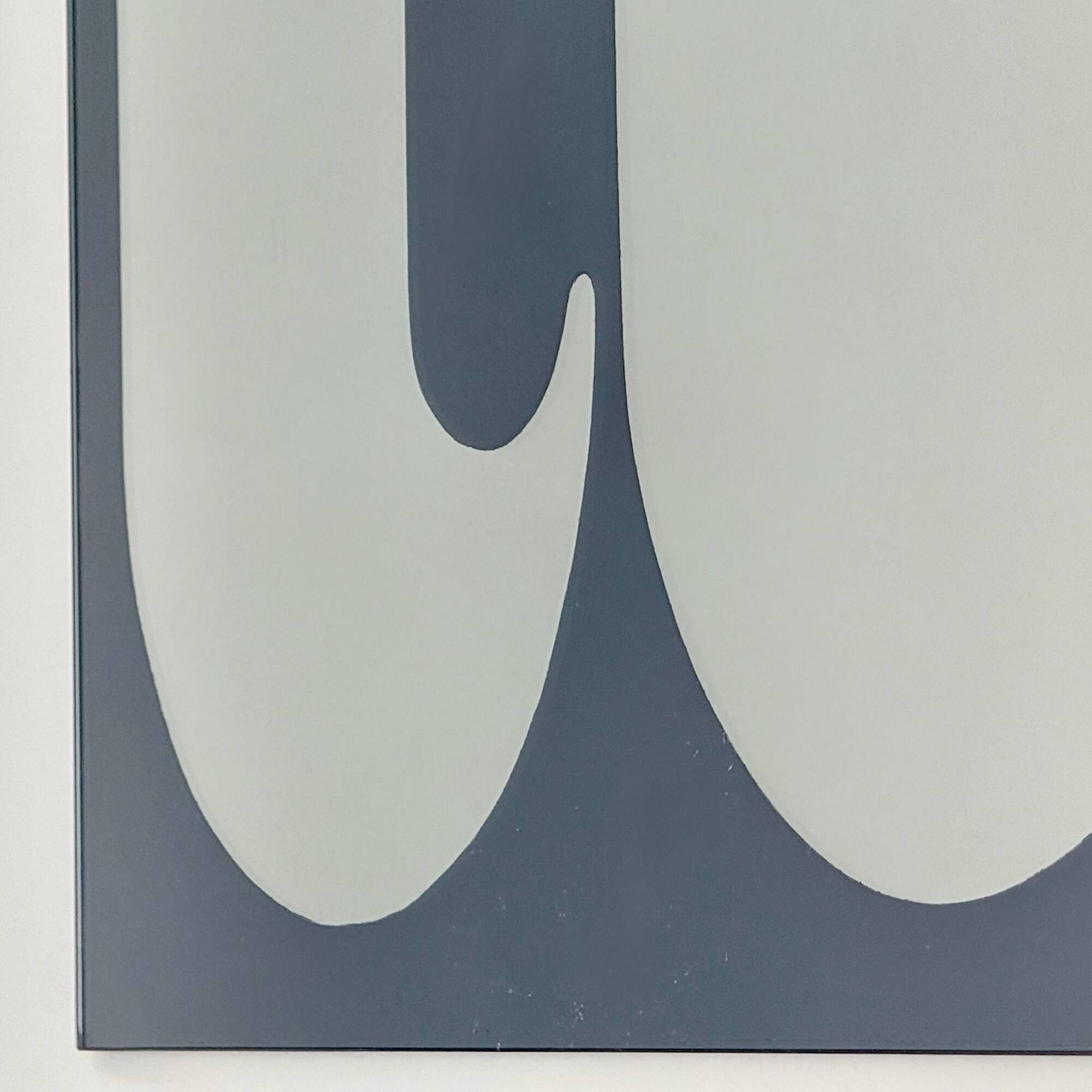 IO typographic mirror by Giuseppe Raimondi, 1970s