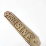 Brass kitchen door plate