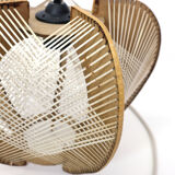 Suspension fil et bois des années 60-70