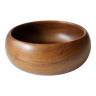 Teak serving bowl, skandi style, diameter 33 cm, vintage from the 1970s