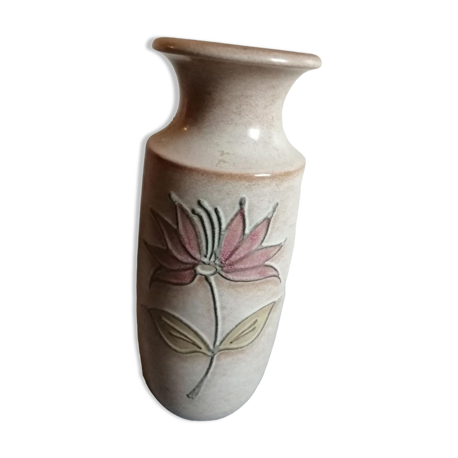 Large vase in fatty lava signed SCHEURICH