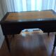 Large flat desk Louis Philippe in blackened wood