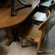 Honey-Brown Beech Wood Mid-Century Dining Table with Rattan Accents, 1960 Oval Top