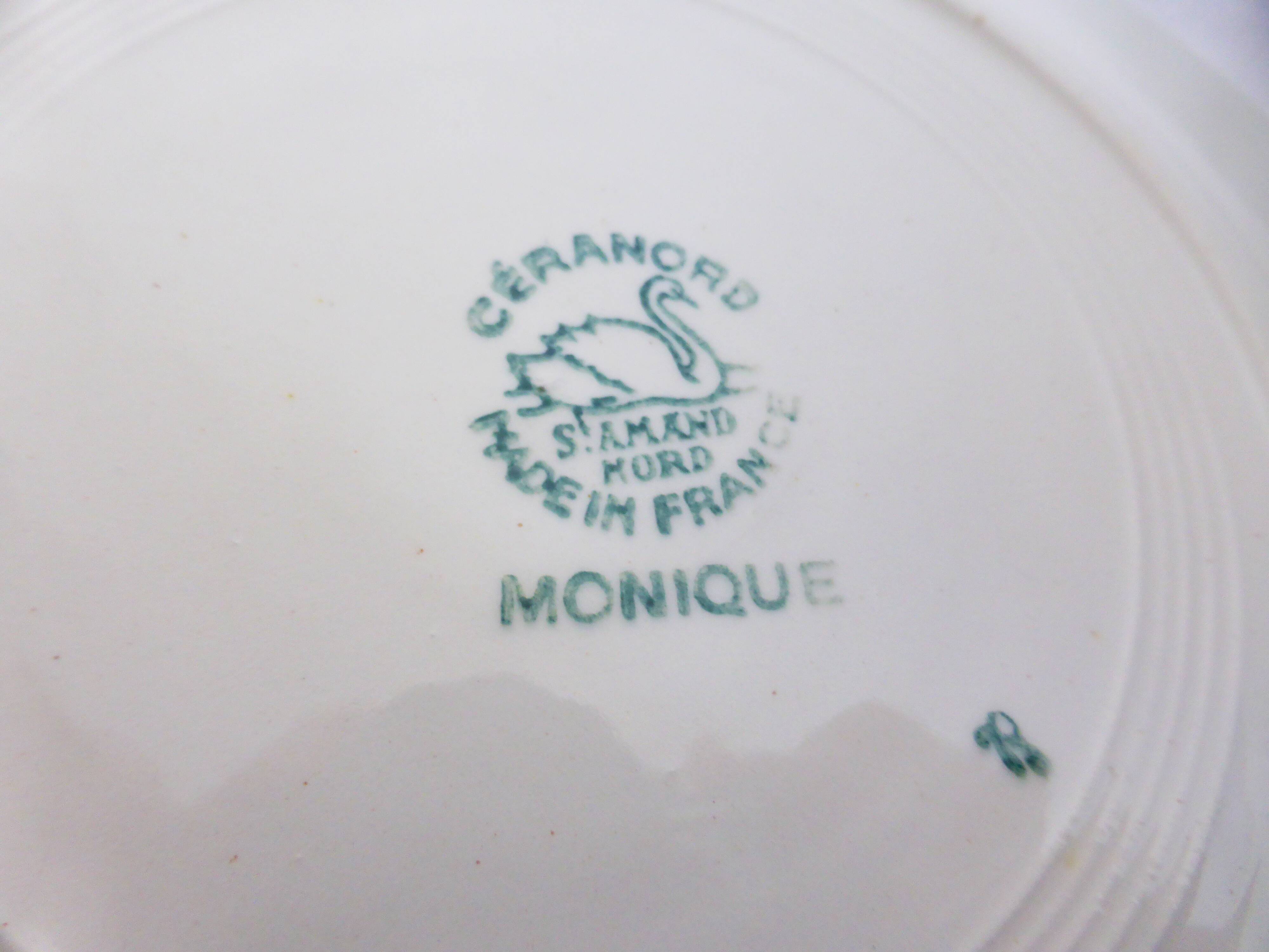 4 vintage flat plates Céranord St amand model Monique 2103152