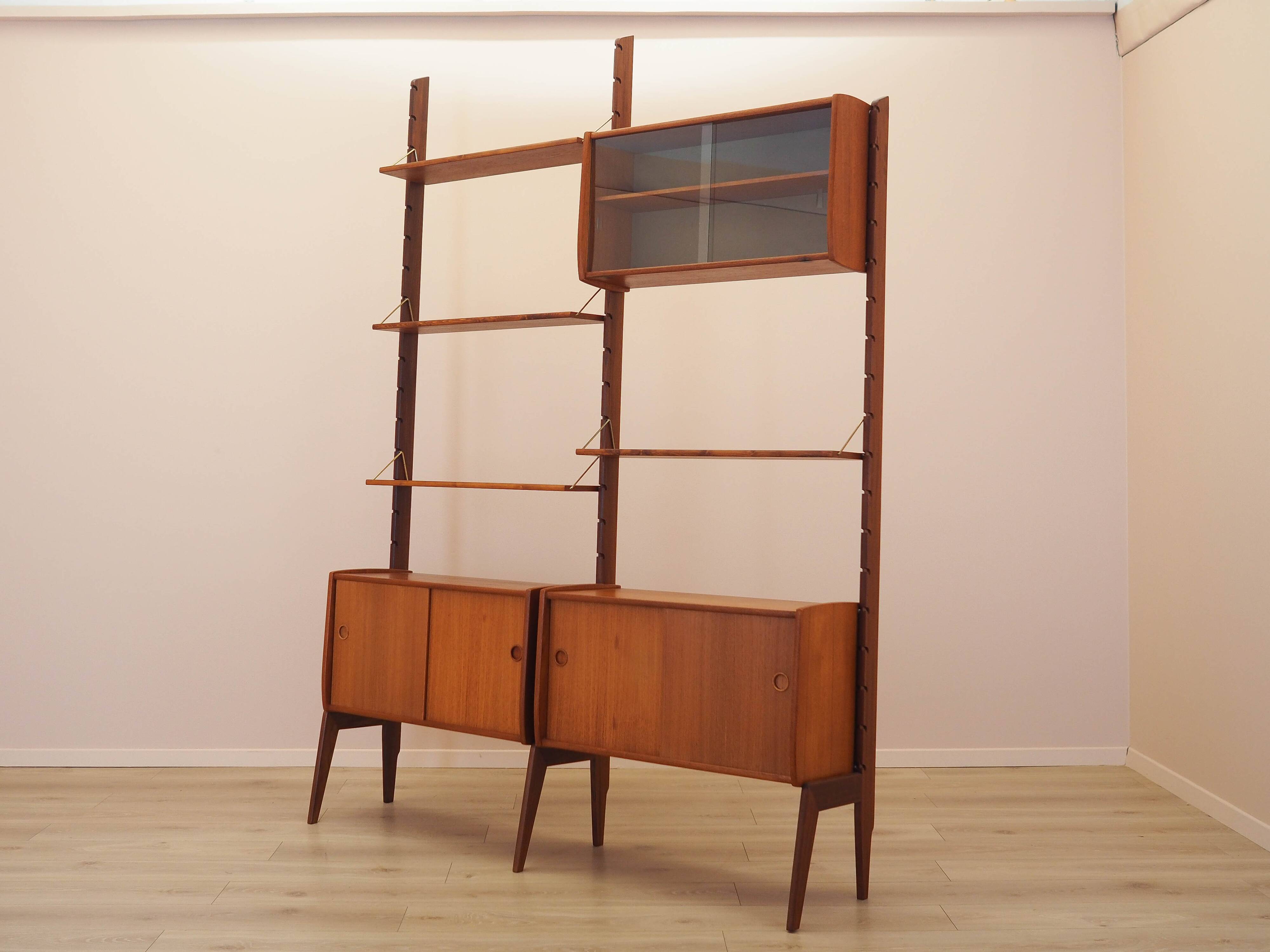 Teak modular shelving unit, Norwegian design, 1960s, manufactured by Blindh