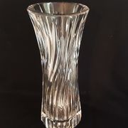 Vase rouleau en cristal taillé Val Saint Lambert