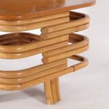 Rattan side table