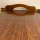 Plateau de service ancien en bois et laiton 61 x 38 cm