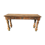 Ash console and false drawer