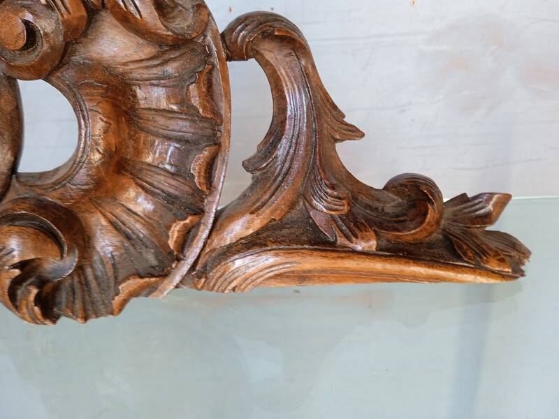 Fronton boiserie bois sculpté st Louis XV ep XIXem