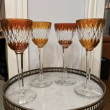 Baccarat colored crystal glasses