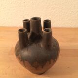 Vase with 5 ceramic necks 50s blue