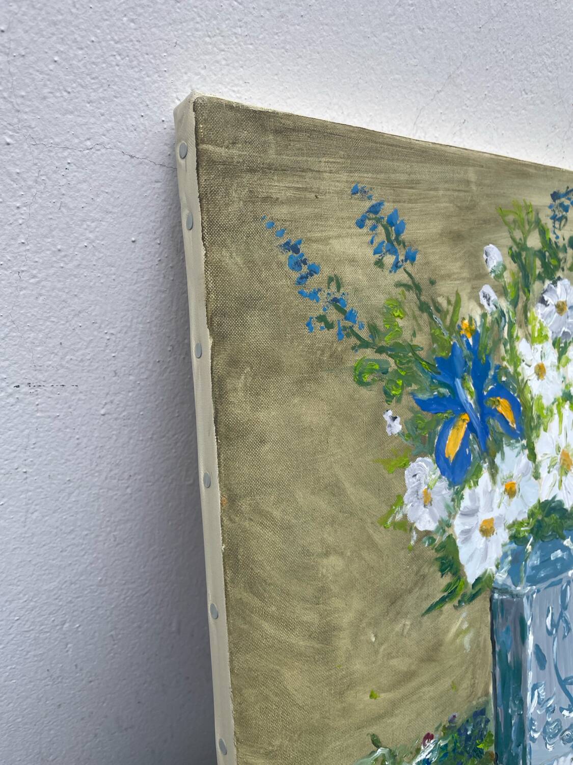 Oil painting on canvas, bouquet of flowers