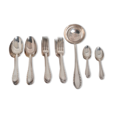 Ménagère métal argenté 37 pièces art nouveau