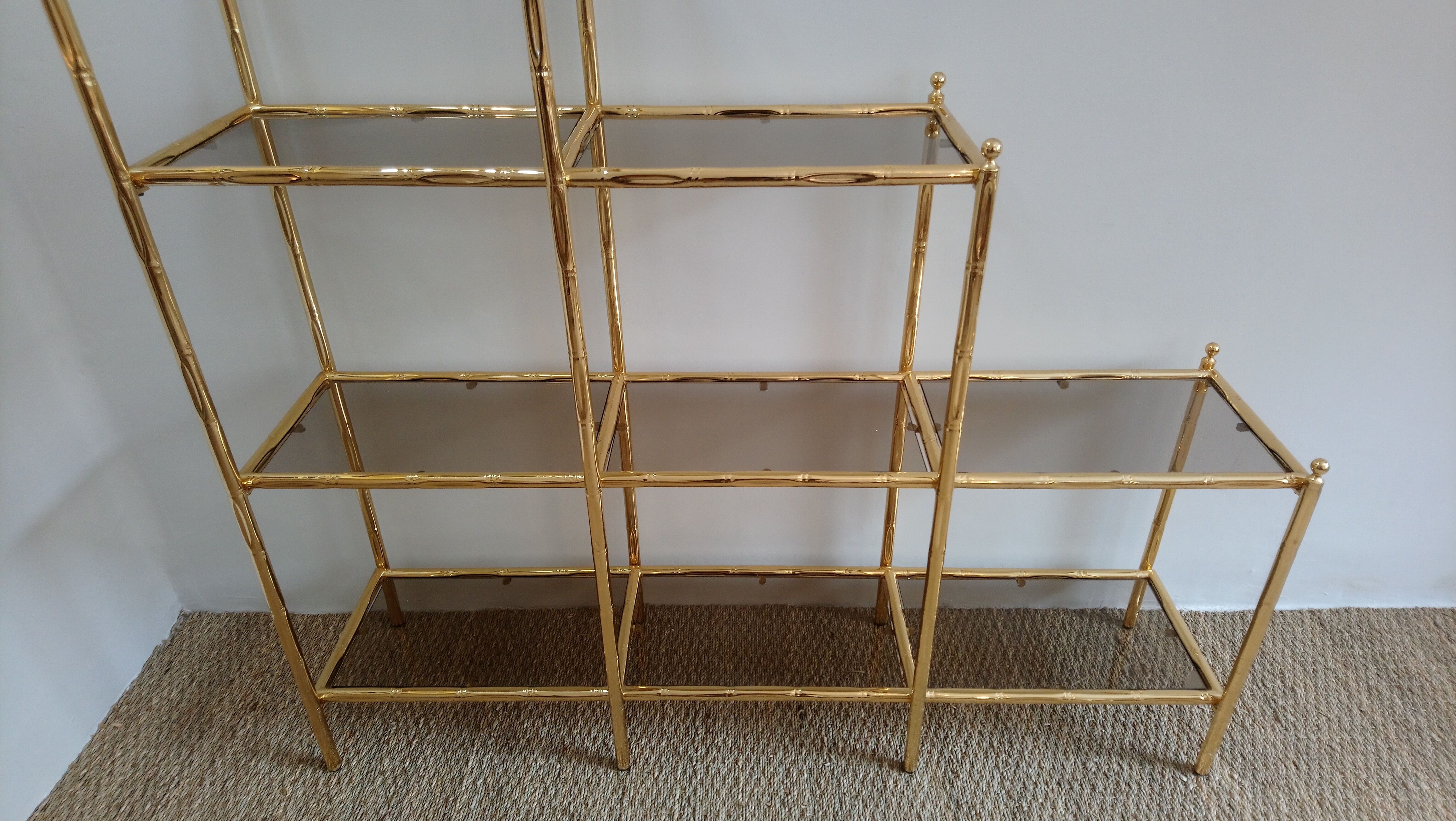 Shelf "false bamboo" 80 years gold metal