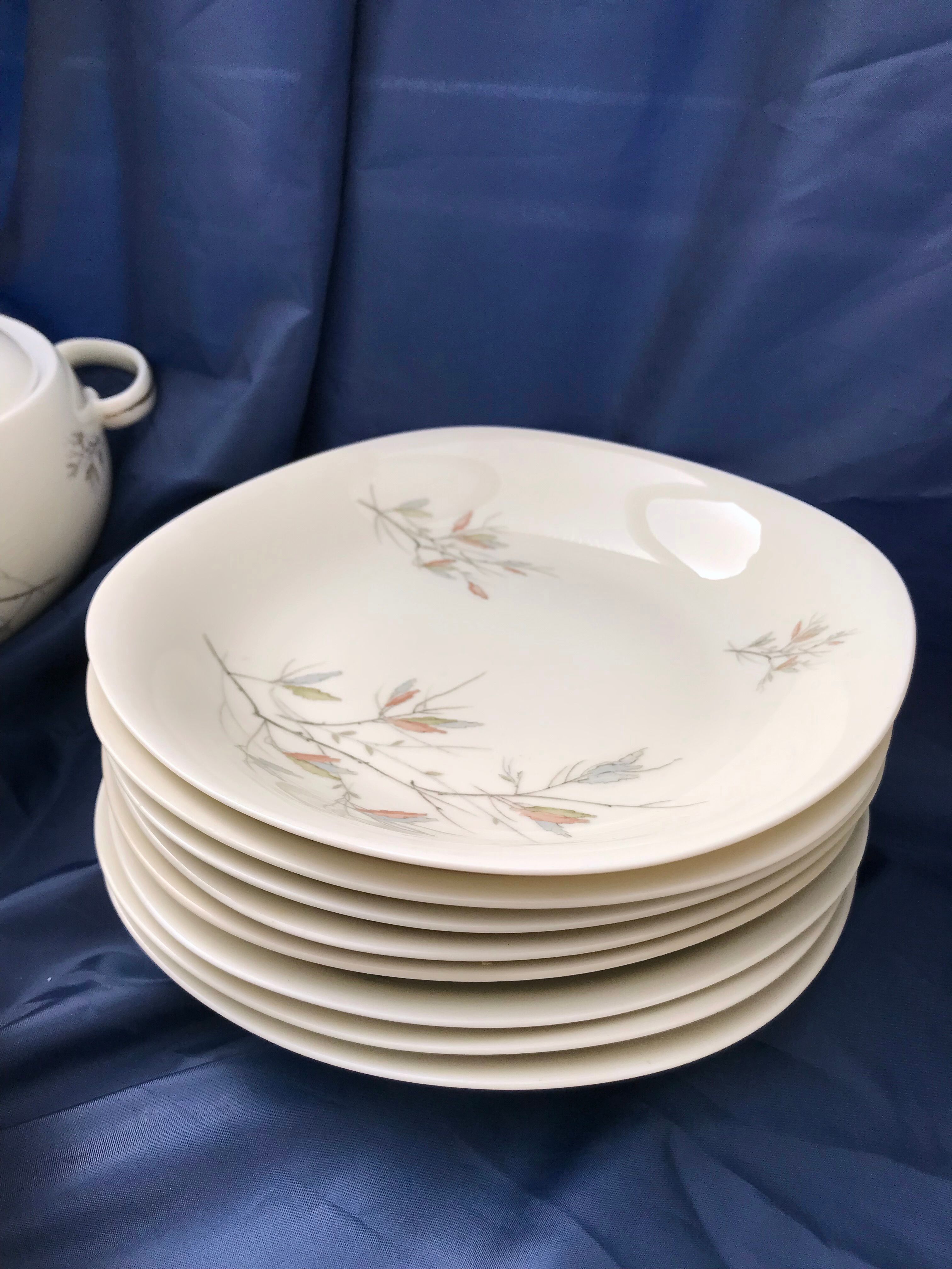 Vintage service porcelain Limoges 37 pieces france limoges unic beige gray gold