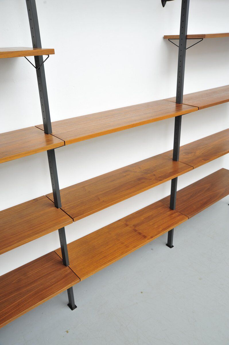 Swedish walnut shelving system by Pira, 1960s