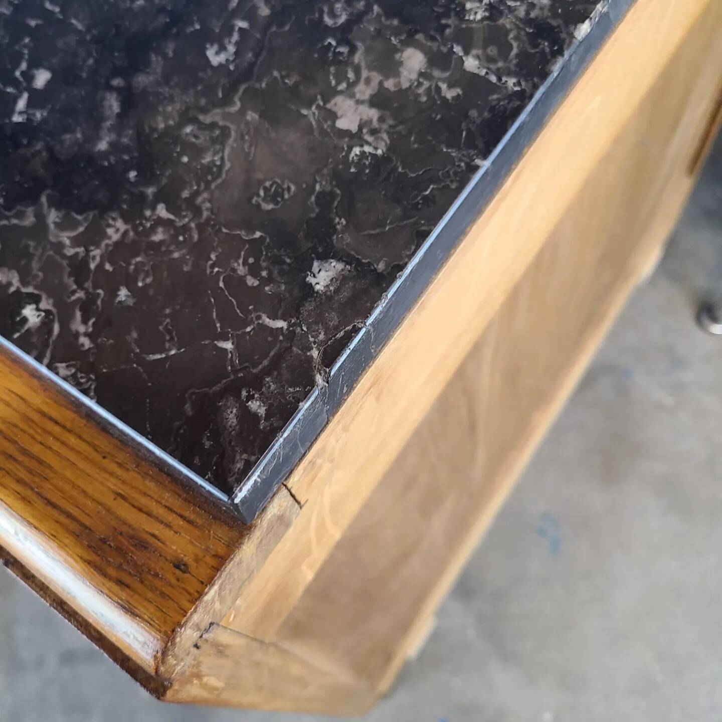 End table, vintage art deco bedside