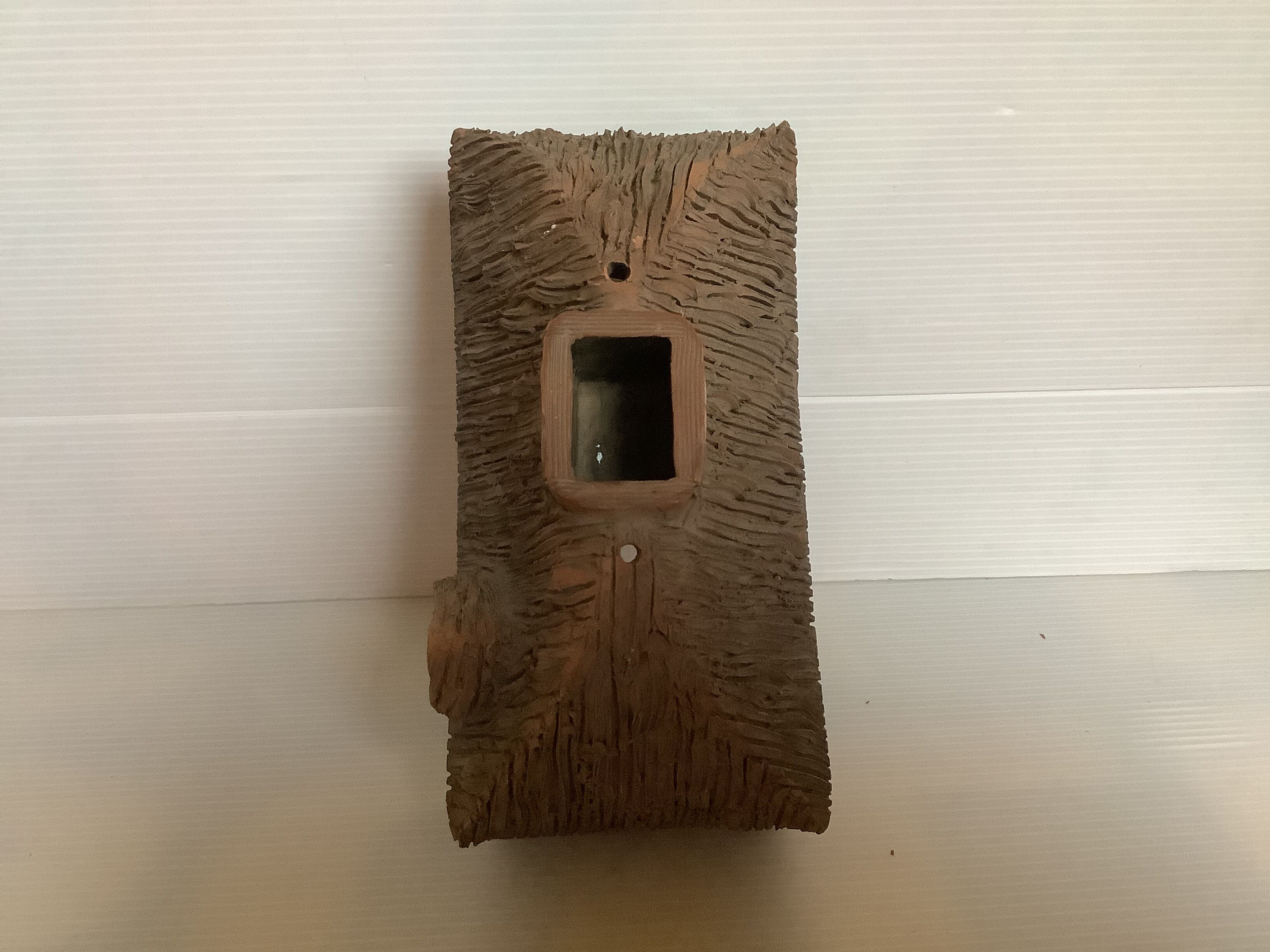 Homemade glazed terracotta candle box