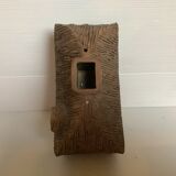 Homemade glazed terracotta candle box