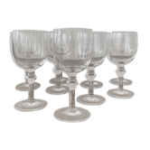Lot de 9 verres à vin en cristal