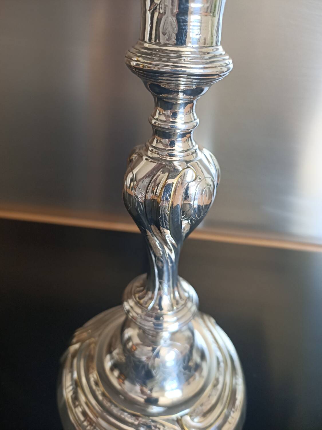 Louis XVIIIth century silver candlestick