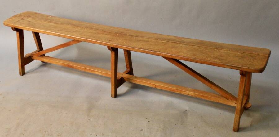 6 Leg Beech Bench