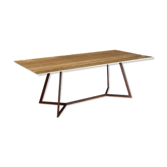 Corten travertine table TZ1