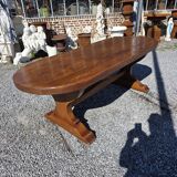 Solid oak farmhouse table, 220×90cm