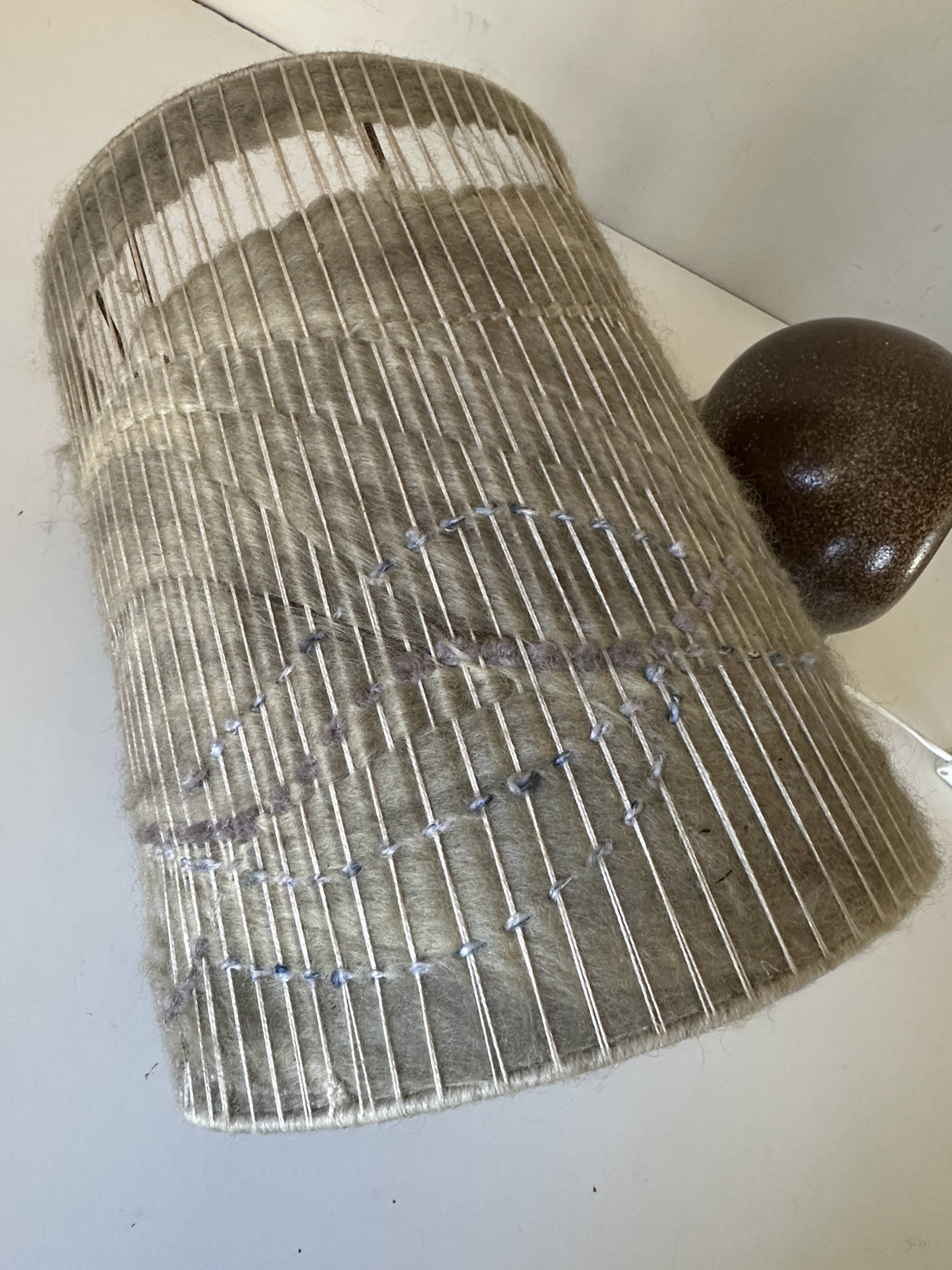 Vintage stoneware ceramic lamp from the 60s