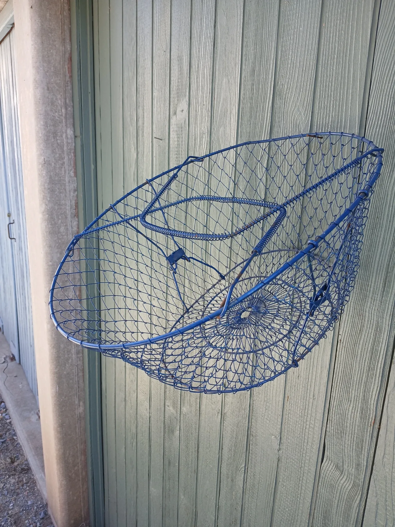 Grand panier de pêche ou récolte ancien 