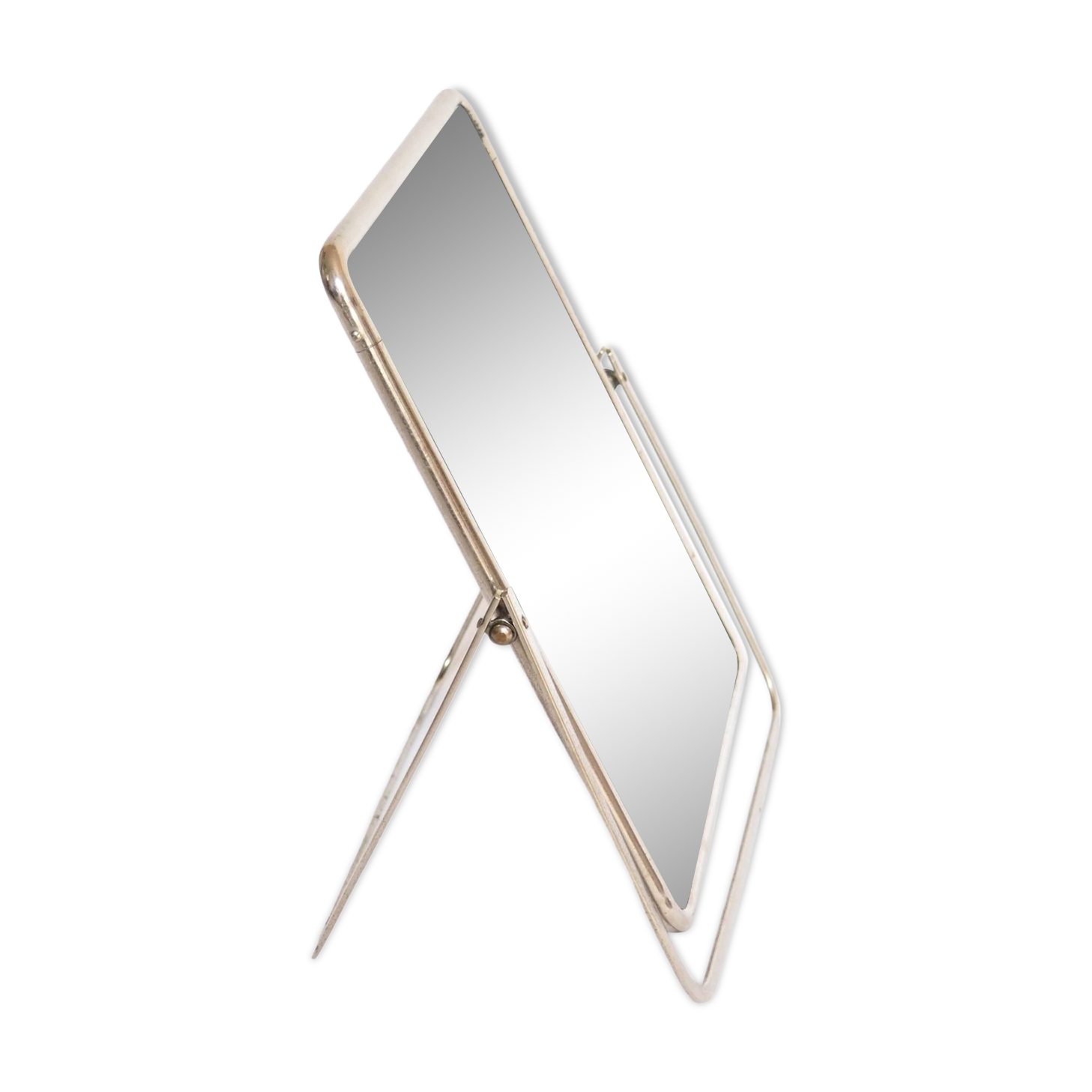 Double and beveled psyche mirror