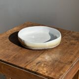 Large white and earthenware ceramic dish
