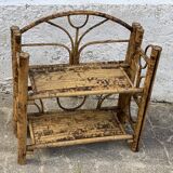 Vintage rattan shelf 1970-80