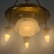 Art Deco ceiling light in copper and glass, 1940s, Germany