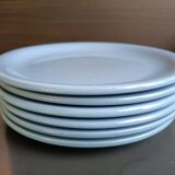 Set de 6 assiettes à dessert en faïence bleue