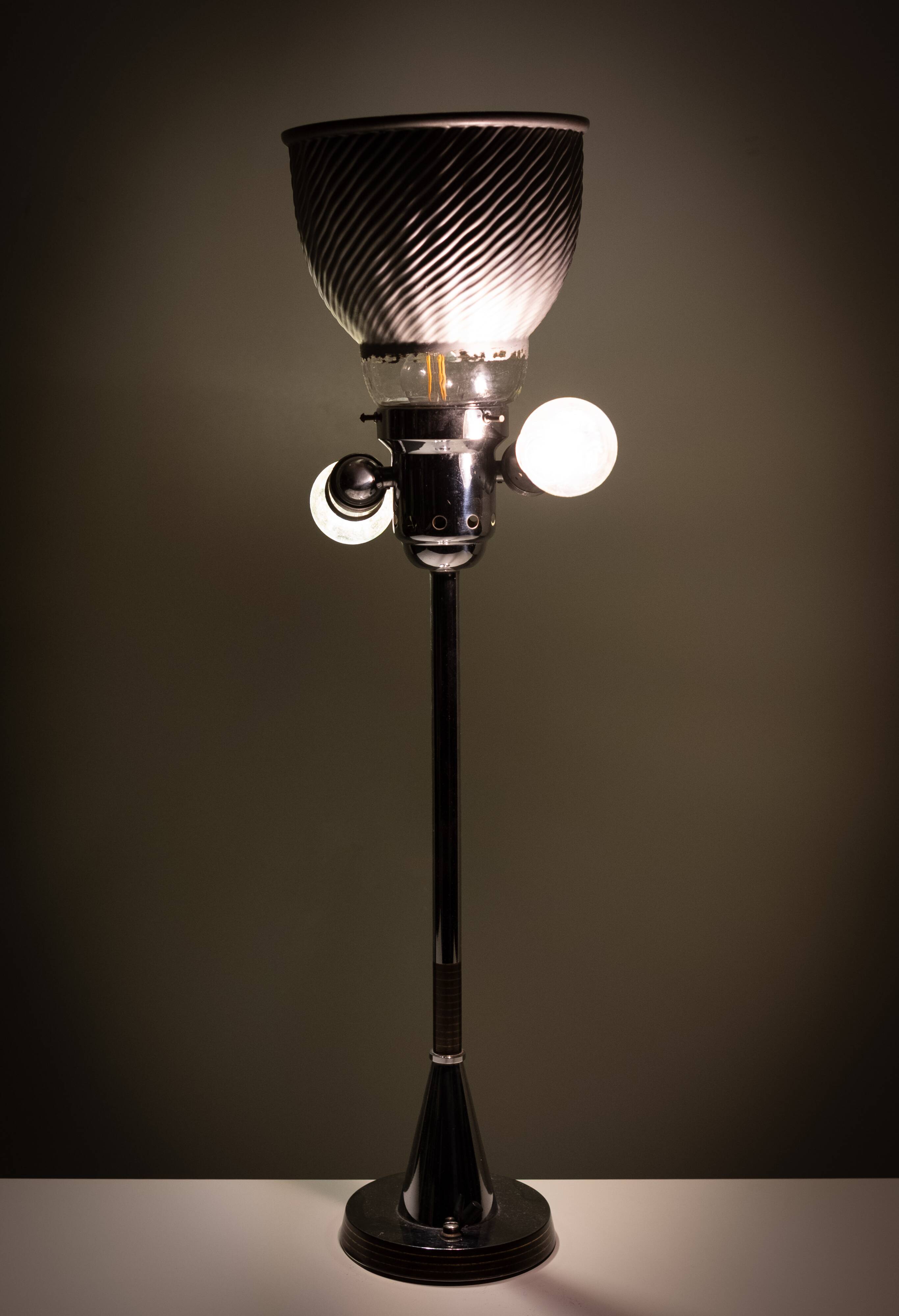 Art Deco Table Lamp by WMF Ikora, Brass and Copper, 1920s