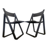 Pair of Rare Folding Chairs Dabaya, Allibert, France, 1970s