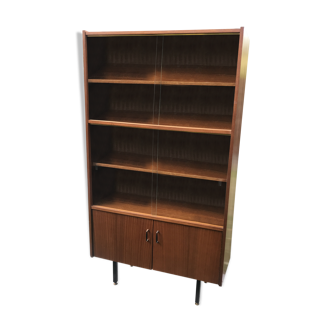 Vintage metal feet modernist showcase bookcase 1960
