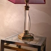 acrilic foot lamp 1950 has 70 trace on foot chrome gold pricked very well in its juice d epoque
