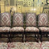 Set of 4 Louis XIII "Sheep bone" chairs