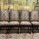 Suite de 4 chaises Louis XIII "Os de mouton"