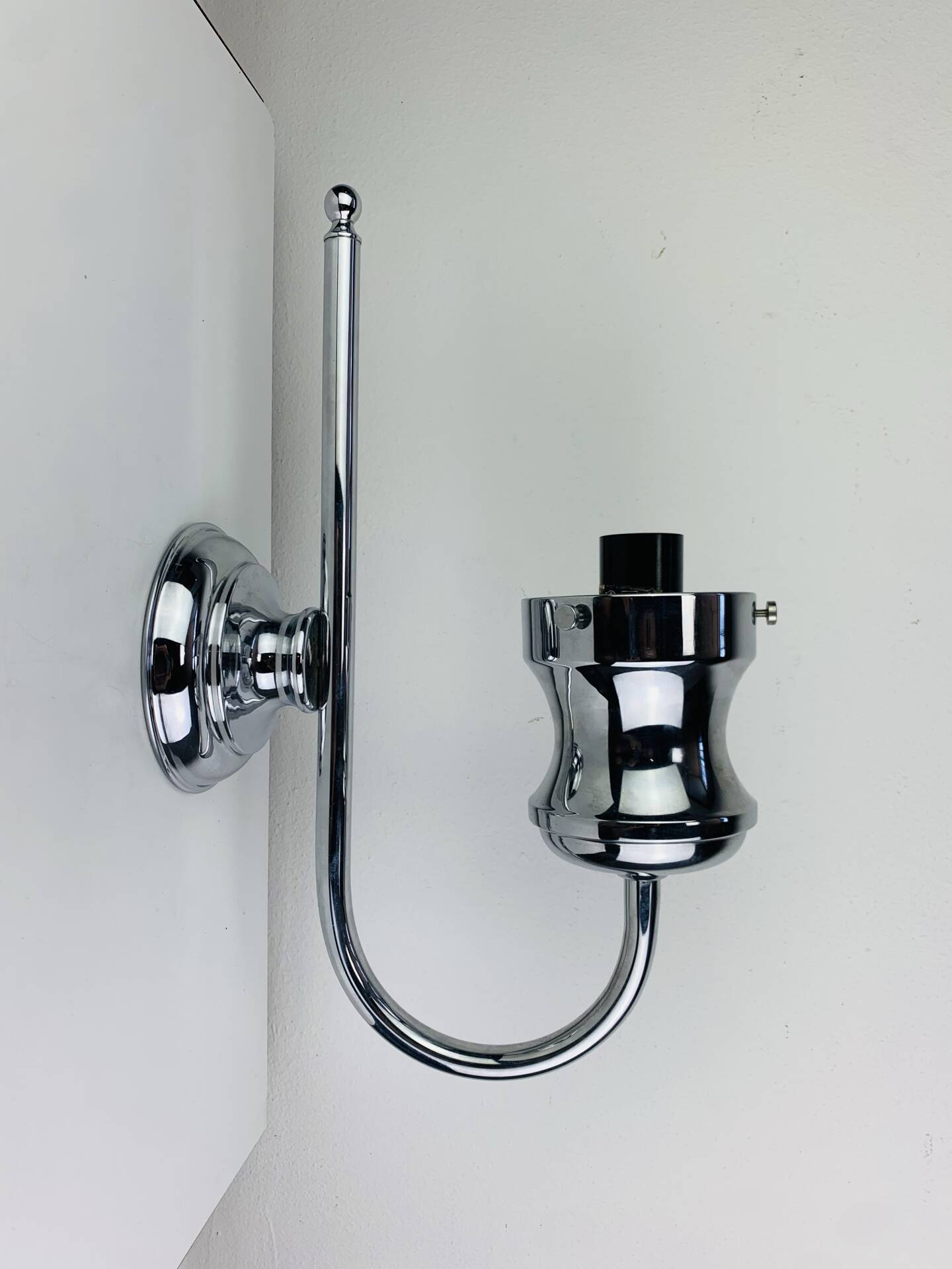 XL chrome and bubbled glass wall light Limburg, 1970s