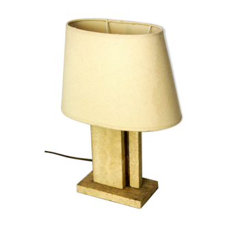 Office lamp in travertine and laiton 1970s