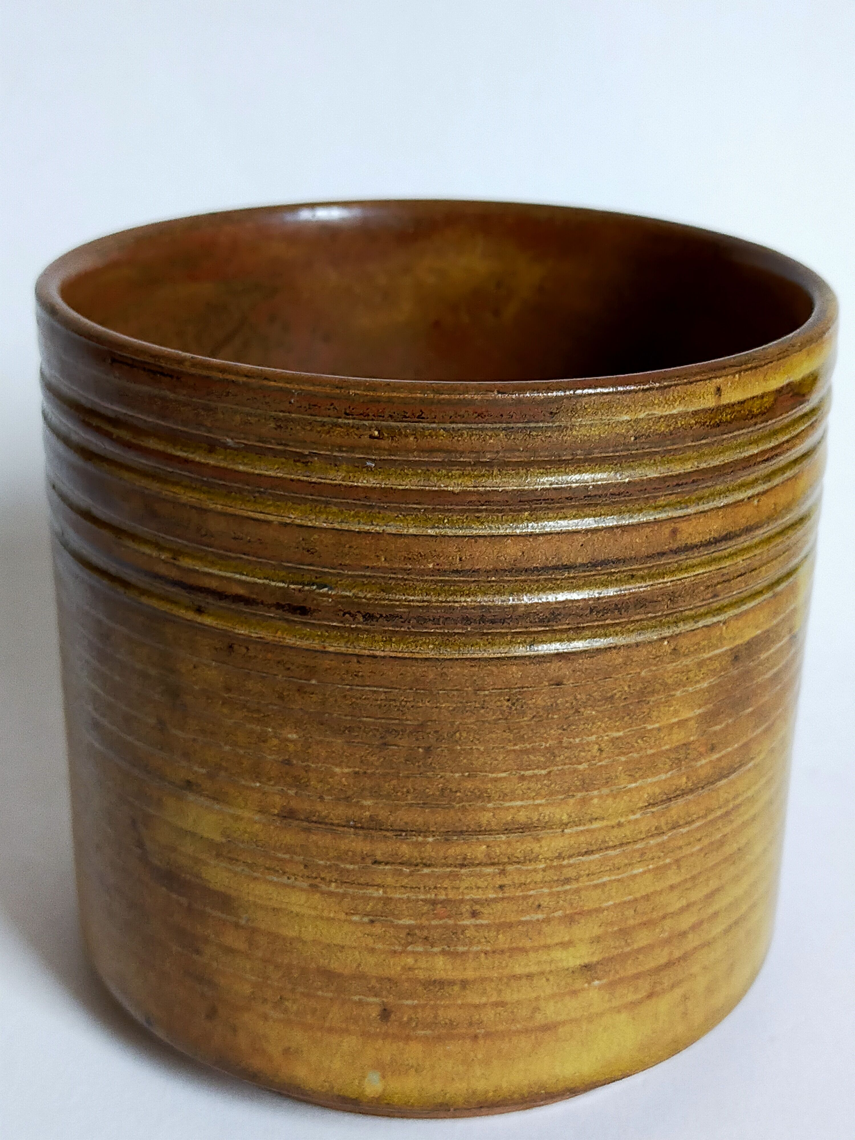 Vintage vase in enamelled sandstone