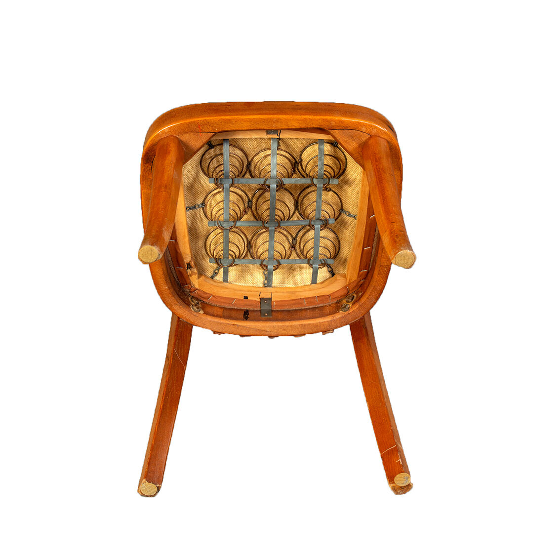 6 Upholstered wooden Mid century Dining Chairs
